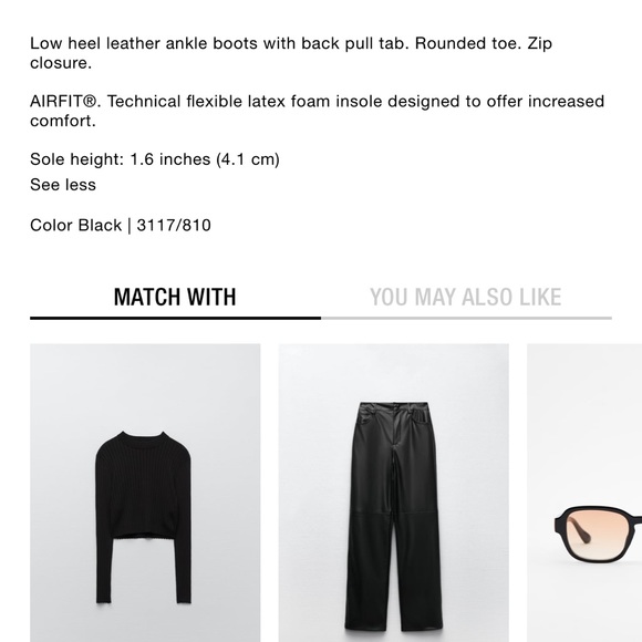 Zara zippered leather ankle boots - Picture 3 of 10